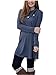 AMZ PLUS Women Large Size Vintage Lapel Long Sleeve Tunic Shirt Dress (Asian Size)