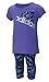 adidas Baby Girls' Short Sleeve Tee and Capri Set, Purple, 3 Months