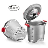 Reusable K Cups Keurig Filter For Keurig Coffee Maker Universal Stainless Steel Reusable Coffee Filter Keurig Accessories 2019 New Generation (2Pack)