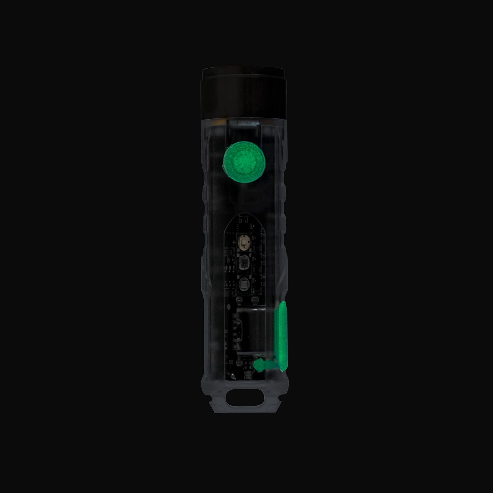 RovyVon A6 Glow in The Dark Keychain Flashlight Rechargeable 650 Lumen 10 Working Mode, Pocket EDC Flashlight with Multifunctional Signal Sidelight Water Resistant for Everyday Carry Gear