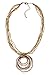 Sunlight Goddess Pendant Necklace in Burnished Copper and Brass Silver