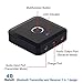 SUPRBIRD Bluetooth Transmitter and Receiver Wireless 3.5mm Bluetooth Stereo Audio Adapter for Home/ Car Audio Stereo System (aptX Low Latency, Pair 2 at Once)