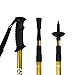 Winterial Highland 30 Inch Lightweight Aluminum Rolling Terrain Comfort Snowshoes with Adjustable Poles and Carry Bag, Black and Gold
