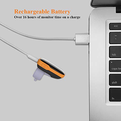 ViATOM Wearable Oxygen Monitor, WearO2 Rechargeable Blood Oxygen Saturation Monitor with