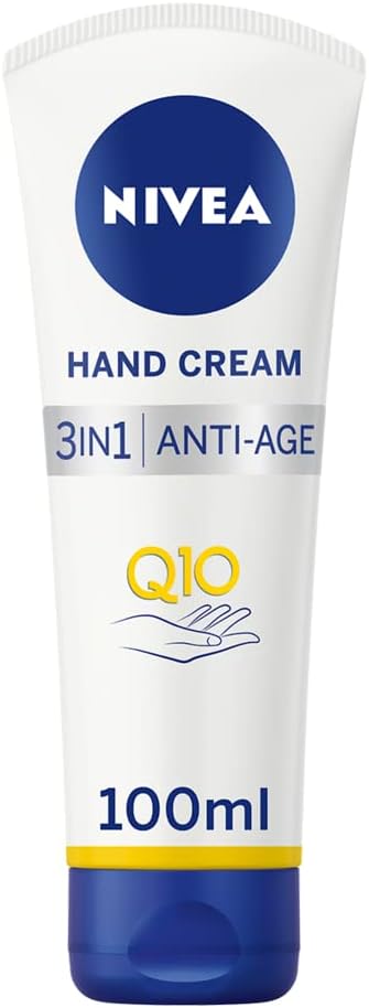 NIVEA 3in1 Q10 Anti-Age Hand Cream 100ml - Moisturising Reduce Wrinkles UV