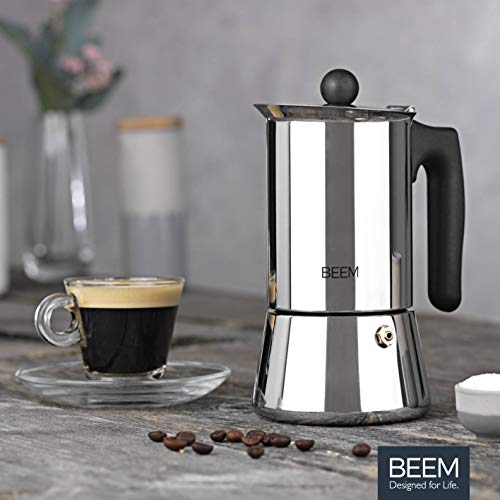 BEEM ESPRESSOMAKER Espressokocher - 4 Tassen | Herdkocher | Induktion | Edelstahl | Espresso - Kanne | Mokkakanne… – Bild 7
