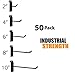 Only Hangers Commercial Grade Slatwall Hooks - Combo Pack of 50 Assorted Size Peg Hooks for Slatwall - (10) of Each 2
