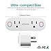 WiFi Smart Plug Socket Works with Alexa Echo/Google Home/IFTTT, Slitinto Dual Mini Smart Outlets with Remote Control Individually, Energy Monitoring and Timer, No Hub Required, ETL Listed-2 Pack