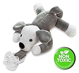 Baby Pacifier – Made from Hospital Grade Material Puppy Holder of Pacifier for Girls & Boys – Detachable Pacifier Holder for Babies and Infants with Soothing Toy by Original Market
