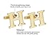 Salutto Men's Gold Letter H Cufflinks 1 Pair with Gift Box (H)
