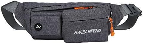 Running Belt Travelling Fanny Pack Hiking Waist Bag Water Resistant by Yosakst Fitness Sports Adjustable Runner Waterproof Bag Pouch for Women/Men Suitable for iPhone Android Phone ,Card ,Key (Gray)