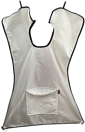 Shaving Beard Apron | Black Bib Face Hair Catcher Cape for Bearded Men | Gathers Facial Hair &amp; Trimmings To Keep the Sink Clog-Free (Includes Suction Cups for Mirrors &amp; Windows)