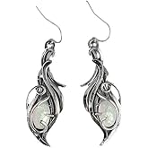 Bohemian Drop Earrings Charming Oval Synthetic Fire Opal Dangle Hook Earring for Women Wedding Anniversary Jewelry Gift Accessories Vintage Women Jewelry