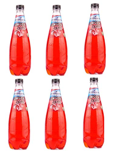 6x San Benedetto Ginger zero PET Flasche ohne zucker 75cl Ingwer bitter