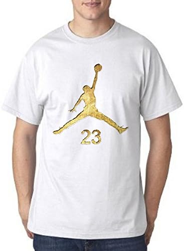 Air Jordan Gold in a Stone for Men T Shirt (Large, White)