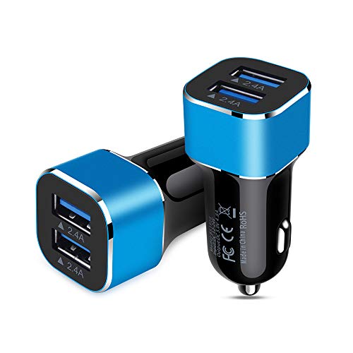 USB Car Charger, 2Pack 24W Fast Car Charger Dual Port Car