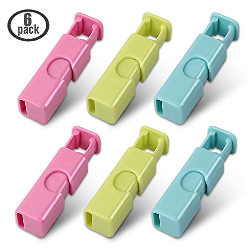 Cozihom Squeeze Bread Bag Cinch Clips, Bagel Bag Clips, Slip Grip Easy Squeeze & Lock, Assorted Color, 6 Pack - Thumbnail 7