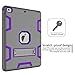 TOPSKY Compatible with iPad 9th Generation Case 2021, iPad 10.2 Case with Pencil Holder and Kickstand, iPad 8th/7th Generation Case 2020/2019 3 in 1 Heavy Duty Rugged Protective Tablet Cover, Grey Purple