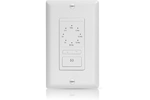 ECOELER 4Hrs Countdown Timer Switch, 1-5-10-20-30-60 Min, 2-4 Hour, Wall Timer Switch with Constant On Mode for Bathroom Fans and Lights, Neutral Wire Required, ETL&FCC Listed, White