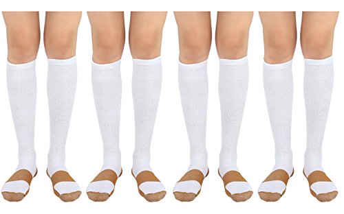MojaSportsGraduated Compression Socks (4 Pair) Athletic Medical Use for Men Women (MS4)