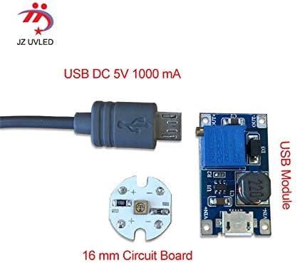 WENPINHUI 275nm UVC LED Lamps Beads for UV Disinfection Equipment 265nm 280nm SMD 3535 chip LED Deep Violet Ultraviolet Lights UVA+UVC-LED (Wattage : LED with USB Module)