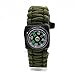 Gemgo Bracelet Survival Kit With Compass Paracord Fire Starter Scraper Whistle (2 pieces(1*black+1*green))