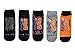 Naruto Shippuden Socks Cosplay (5 Pair) - (1 Size) Akatsuki Socks Low Cut Naruto Anime Socks Women & Men's