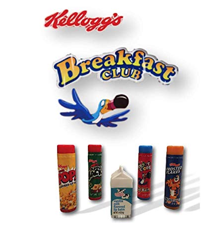 'Kellog's® Breakfast Club' Lip Balm Set - 5 Flavored Lip Balms (Apple Jacks, Frosted Flakes, Corn Pops & Froot Loops Plus Milk Carton Balm)