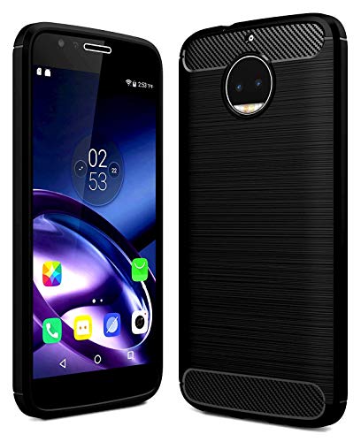 Starz Rugged Armour TPU Shock Proof Back Cover Case for Moto G5S Plus (Black)