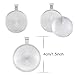 Oopsu 40 Pieces Transparent Glass cabochons with 40 Silver Pendant Trays, Clear Glass Dome cabochon, Non-calibrated Round for Photo Pendant Craft Jewelry Making (Silver, 30mm)
