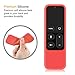 Fintie Protective Case for Apple TV 4K/ HD Siri Remote (1st Gen) - Honey Comb Lightweight Anti Slip Shockproof Silicone Cover for Apple TV 4K 5th 4th Gen Siri Remote Controller, Living Coral