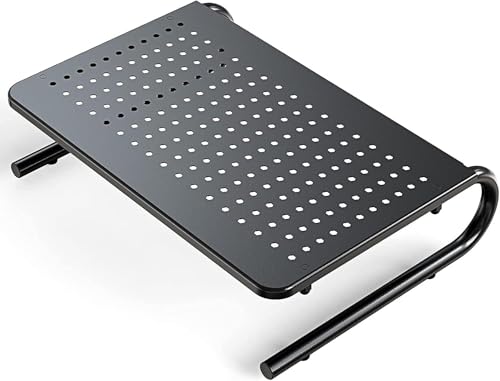 Monitorständer mit belüftetem Metall für Computer, Laptop, Schreibtisch, Drucker mit 14,5 Plattform 4 Zoll Höhe