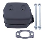 Haishine Muffler Exhaust Bolt Screw Gasket Kit Fit Husqvarna 50, 51, 55, 55 Rancher Chainsaw Replacement Parts
