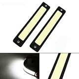 Car LED COB DRL Fog Lights Flexible Silicon IP67 Daytime Running Light Waterproof White Vehicle Day Running Lamp（1 pair）