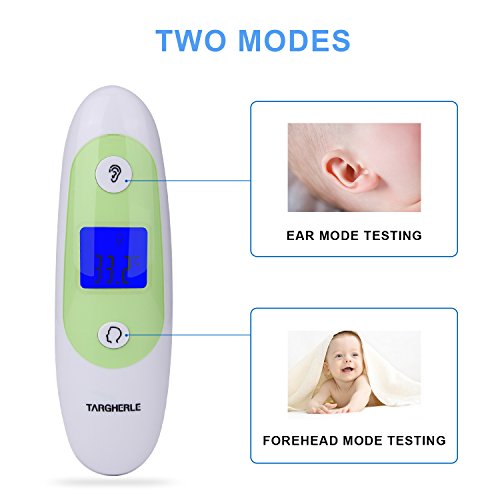 Ear Thermometer with Forehead Function, Targherle Dual Mode Accurate Digital Baby Thermometer with Fever Digital Medical Thermometer for Babies Adult Kids Infant