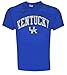 University of Kentucky Wildcats UK Basketball Kentucky Arch T Shirt Short Sleeve Blue