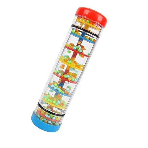 image for Here Fashion 8'' Beaded Raindrops Rainmaker Rattle Toddler Musical Toy