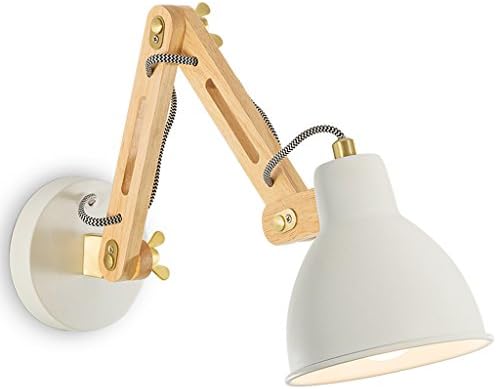 Pengye Nordic Style Wall Lamp Bedroom Children Room Wall Lamp Creative Real Wood Telescopic Rocker Wall Lamp