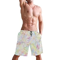 Men's Summer Cool Swim Trunks Quick Dry Abstract