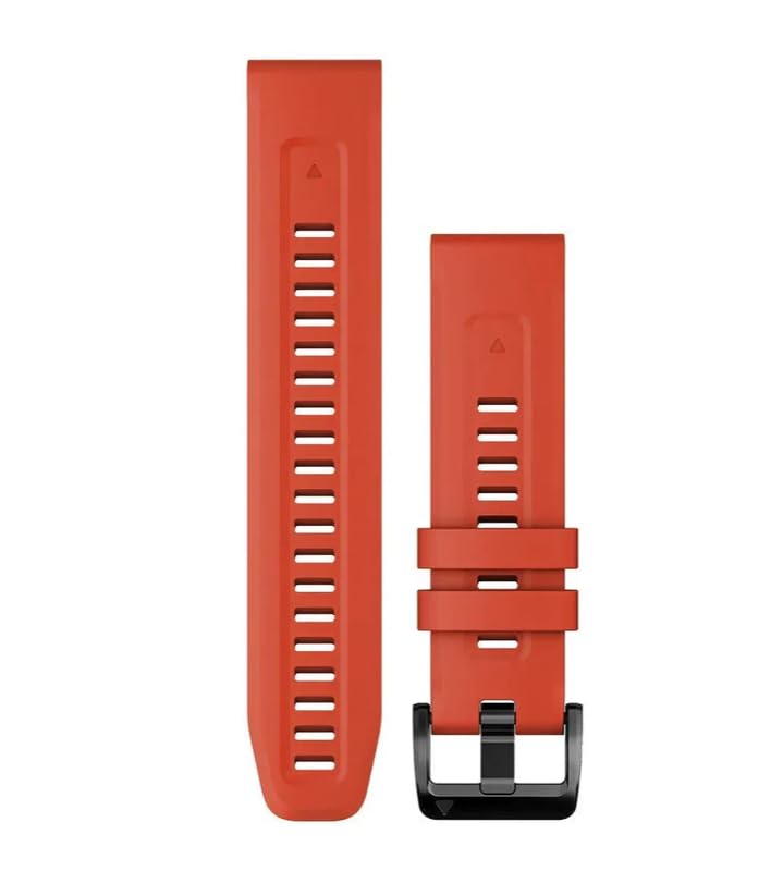 Garmin QuickFit 22 Silicone Band for Fenix 5 - Flame Red