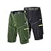 Ynport Men's Fast Dry Loose Fit MTB Shorts Mountain Bike Cycling Pants with Belt(No Padding) Black