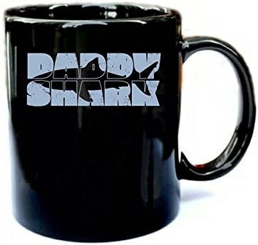 Daddy Shark - Funny Gift Black 11oz Ceramic Coffee Mug
