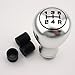 Brand New Universal Manual Car Gear Stick Shifter Knob Shift Lever Aluminum Silver