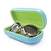 MyEyeglassCase Hard Sunglasses Case - Extra Large Glasses case in Smooth Turquoise - Oversized Eyeglass Case Hard shell for Extra Large straight Sunglasses with microfiber Pouch & Cloth (AS505 Teal)