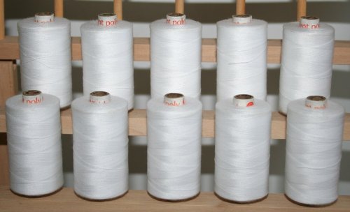 New ThreadNanny 10 Spools with 1100yds of 3-PLY Polyester Sewing Quilting Serger threads