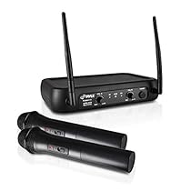 Pyle PDWM2135 VHF Wireless Microphone System, 2 Handheld Mics, Fixed Frequency

