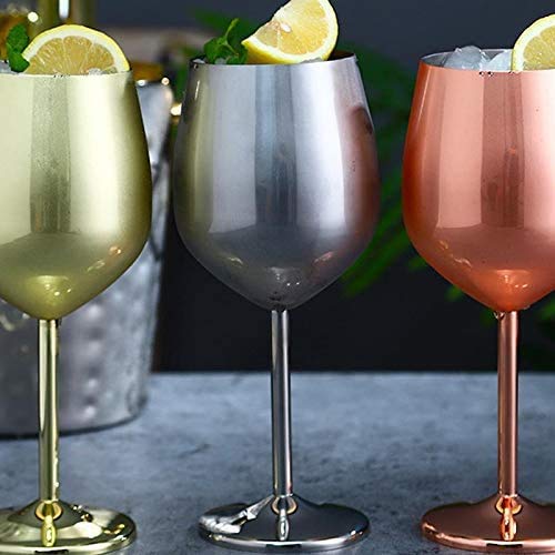 Belind Edelstahl Rotweinglas Metall Champagnerglas unzerbrechlich Cocktailglas Weißweinkelch Party Bar Zubehör Saft… – Bild 6