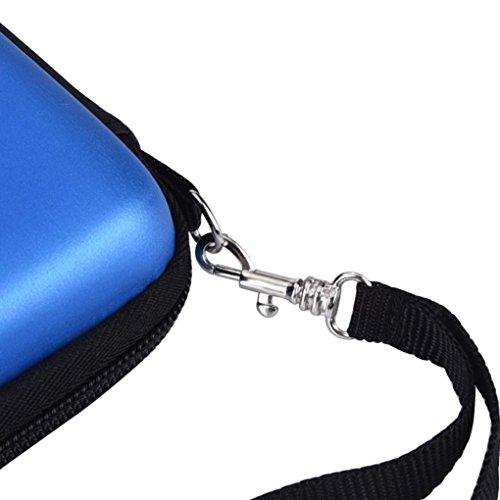 Coohole Colorful EVA Bag Carrying Case Cover Organizer 10 Game Cartridg For Nintendo 2DS (Blue)