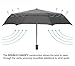 Fidus Compact Windproof Vented Automatic Travel Umbrella With Double Canopy - Large Lightweight Folding Car Golf Umbrella for Women Men Kids-grey