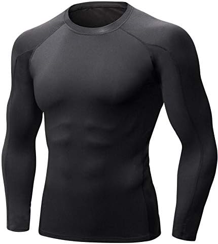 Mens Thermal Winter Gear Compression Shirt Underwear Baselayer Long Sleeve for Cold Weather Tops